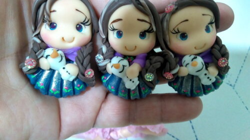 Apliques Princesa Anna com Olaf Frozen