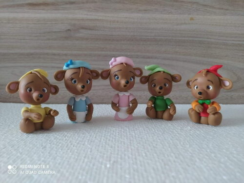 Apliques Ratinhas da Cinderela em Biscuit