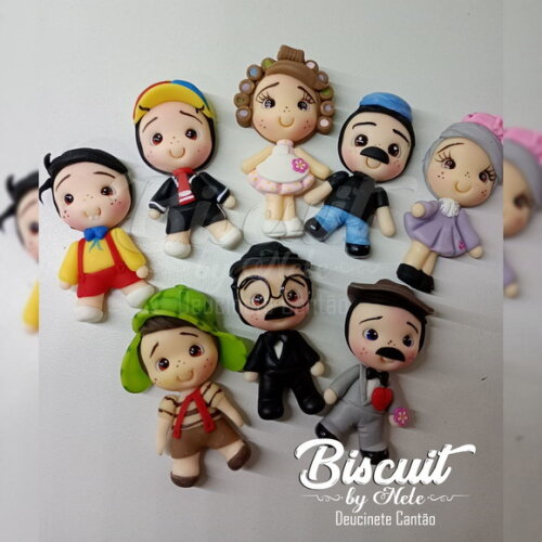 Apliques Turma do Chaves - Biscuit