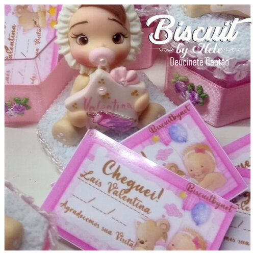 Caixinhas Bebê Estrelinha Menina em Biscuit