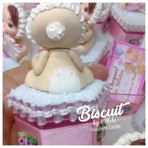 Caixinhas Bebê Estrelinha Menina em Biscuit