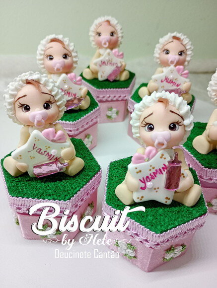 Caixinhas Bebê Estrelinha Menina em Biscuit 1