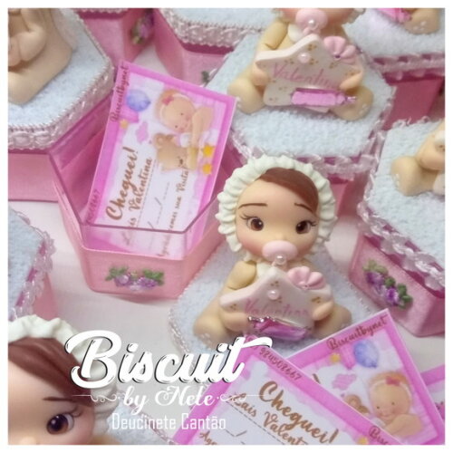 Caixinhas Bebê Estrelinha Menina em Biscuit