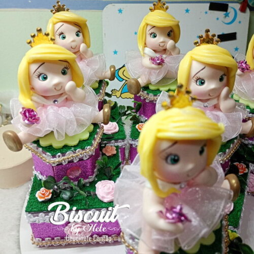 Caixinhas de Acrílico Duplo Luxo Aurora em Biscuit