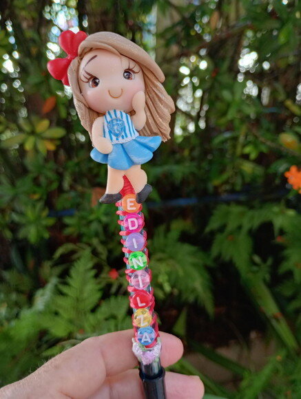 Caneta Paysandu com Nome em Biscuit