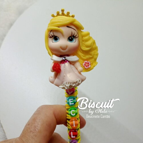Caneta Personalizada com Nome em Biscuit