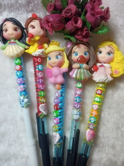 Caneta Personalizada com Nome em Biscuit
