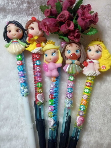 Caneta Personalizada com Nome em Biscuit