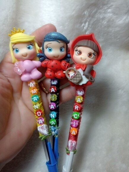 Caneta Personalizada com Nome em Biscuit
