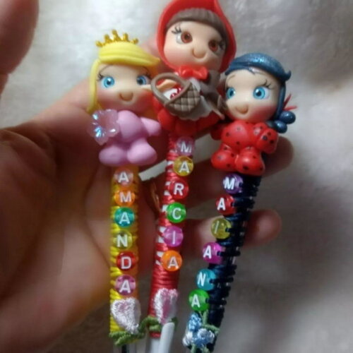 Caneta Personalizada com Nome em Biscuit