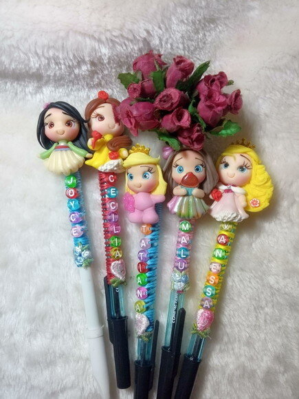 Caneta Personalizada com Nome em Biscuit