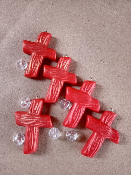 Crucifixo para Terços em Biscuit