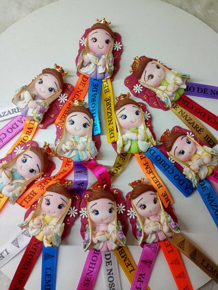 Ímã Nossa Senhora de Nazaré em Biscuit.
