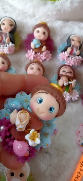 Ímã Santo Antônio em Biscuit