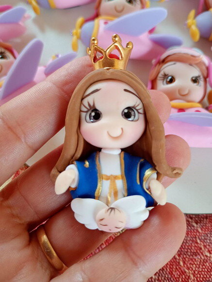 Ímas de Geladeira Nossa Senhora da Conceição em Biscuit