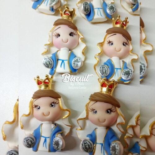Imãs Nossa Senhora da Medalha Milagrosa em Biscuit
