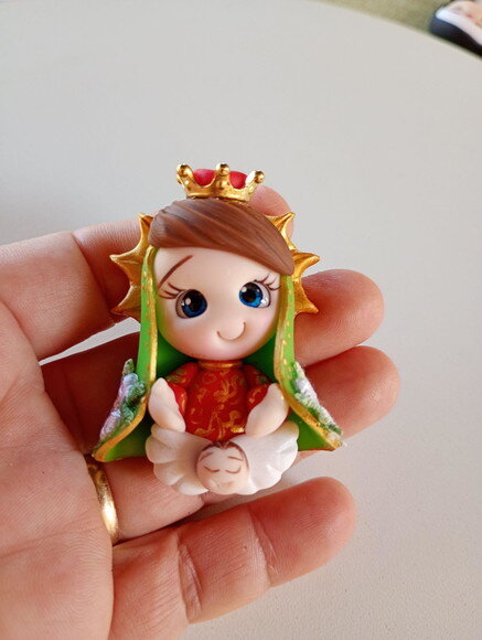 Imãs Nossa Senhora de Guadalupe em Biscuit