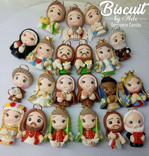 Imãs Santinhos Diversos em Biscuit (valor Unidade)