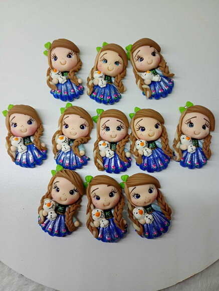 Kit Apliques para Laços Princesinhas Diversas em Biscuit