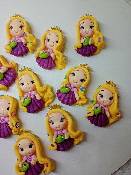 Kit Apliques para Laços Princesinhas Diversas em Biscuit