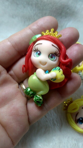 Kit Apliques para Laços Princesinhas Diversas em Biscuit