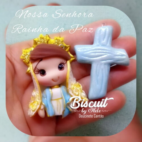 Kit Entremeios Nossa Senhora Rainha da em Biscuit (com 4)