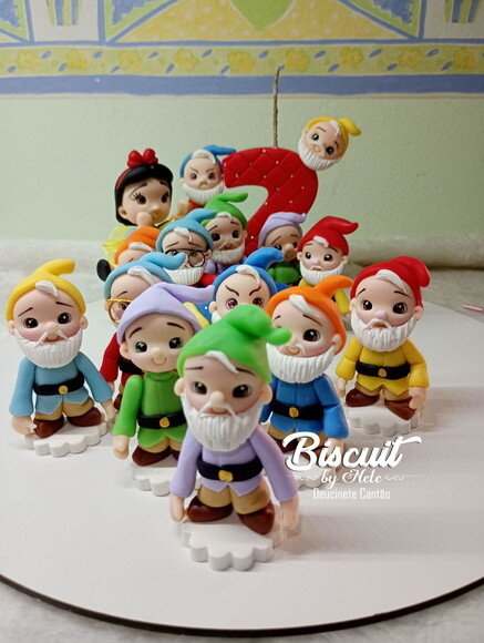 Kit Festa Branca de Neve em Biscuit