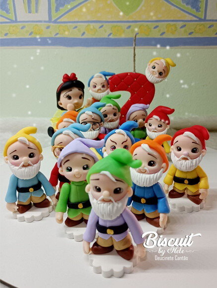 Kit Festa Branca de Neve em Biscuit