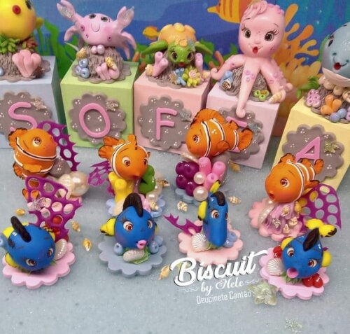 Kit Festa Fundo do Mar em Biscuit