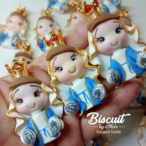Kit N. Sra da Medalha Milagrosa em Biscuit (kit com 4)