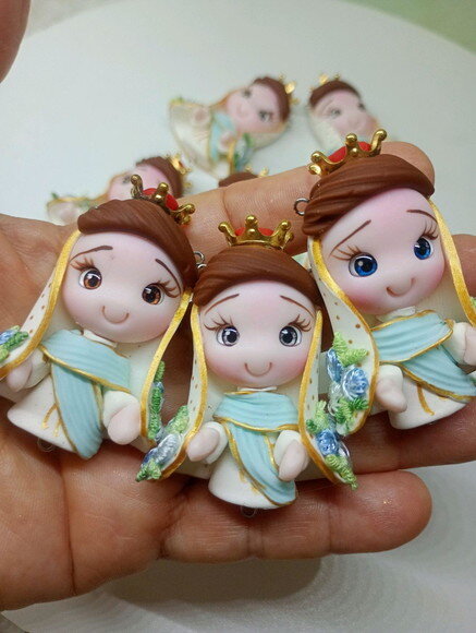Kit Nossa Senhora da Glória em Biscuit (kit com 4)