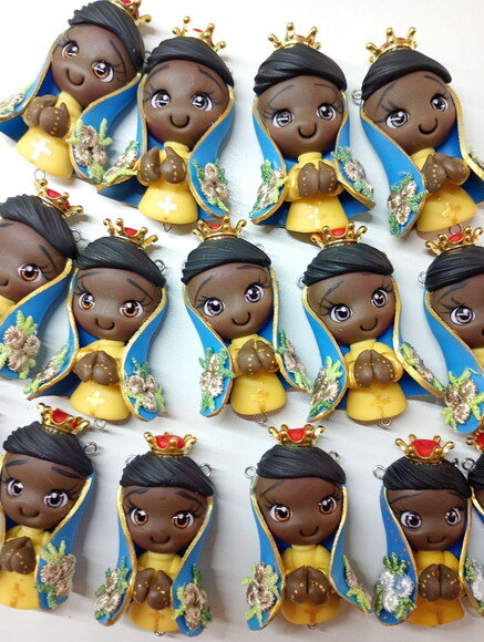 Kit Nossa Senhora de Aparecida em Biscuit (kit com 4)