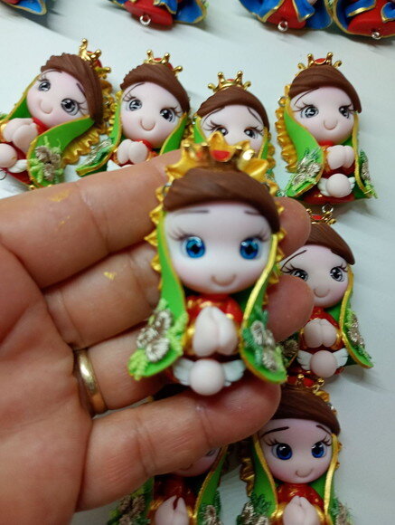 Kit Nossa Senhora de Guadalupe em Biscuit (kit com 4)