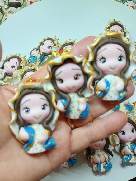 Kit Nossa Senhora do Amparo em Biscuit (kit com 4)