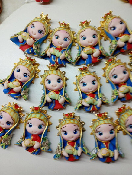 Kit Nossa Senhora do Perpétuo Socorro em Biscuit (kit com 4)