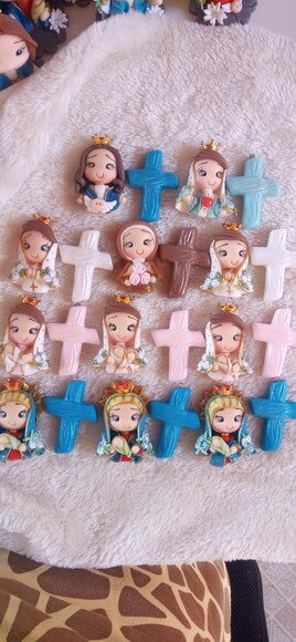 Kit Pingentes pra Terços Santinhas + Crucifixos