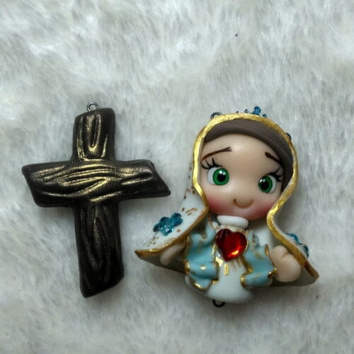 Kit Pingentes para Terços Santinho com Crucifixo