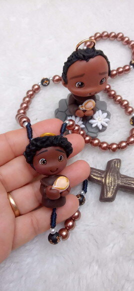 Kit Presente São Benedito em Biscuit