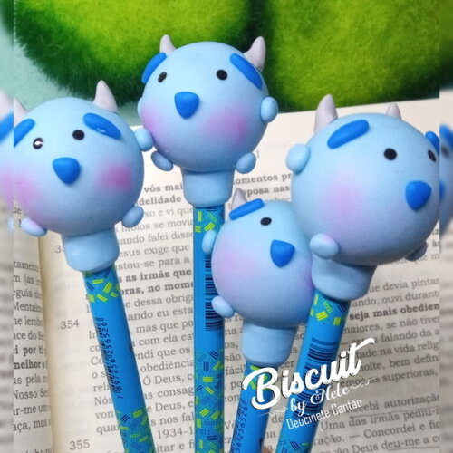 Lápis Decorado Monstros S/a Sully em Biscuit