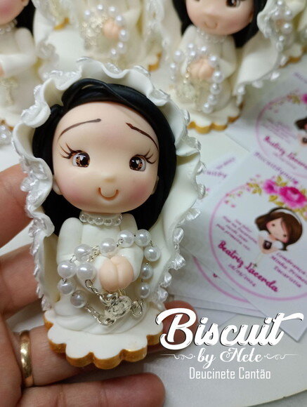 Lembrancinha Primeira Eucaristia Menina em Biscuit 1