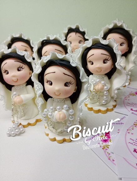Lembrancinha Primeira Eucaristia Menina em Biscuit 1