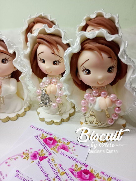 Lembrancinha Primeira Eucaristia Menina em Biscuit 1