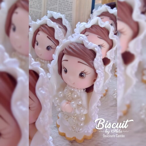Lembrancinha Primeira Eucaristia Menina em Biscuit 1