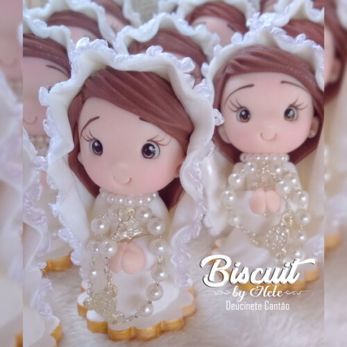 Lembrancinha Primeira Eucaristia Menina em Biscuit 1
