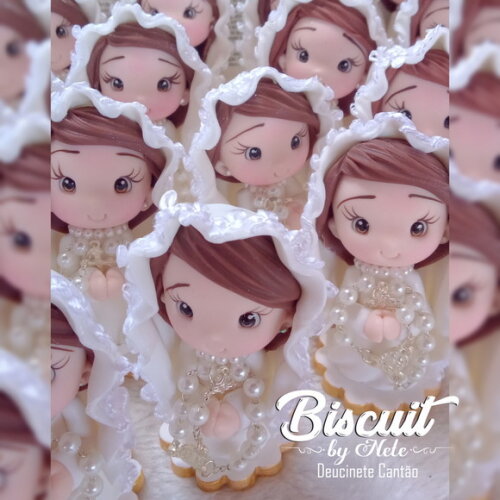 Lembrancinha Primeira Eucaristia Menina em Biscuit 1