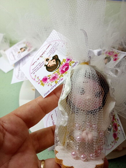 Lembrancinha Primeira Eucaristia Menina em Biscuit 2