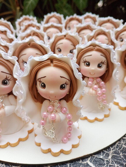 Lembrancinha Primeira Eucaristia Menina em Biscuit 2