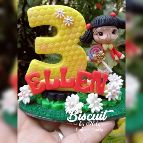 Mini Topo Chiquinha em Biscuit