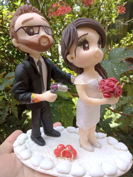 Noivinhos Personalizados Em Biscuit Casamento Civil
