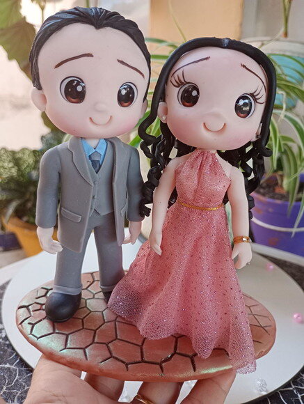 Noivinhos Personalizados em Biscuit Casamento Civil